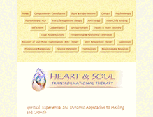 Tablet Screenshot of heartandsoultherapy.com